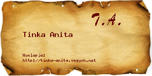 Tinka Anita névjegykártya